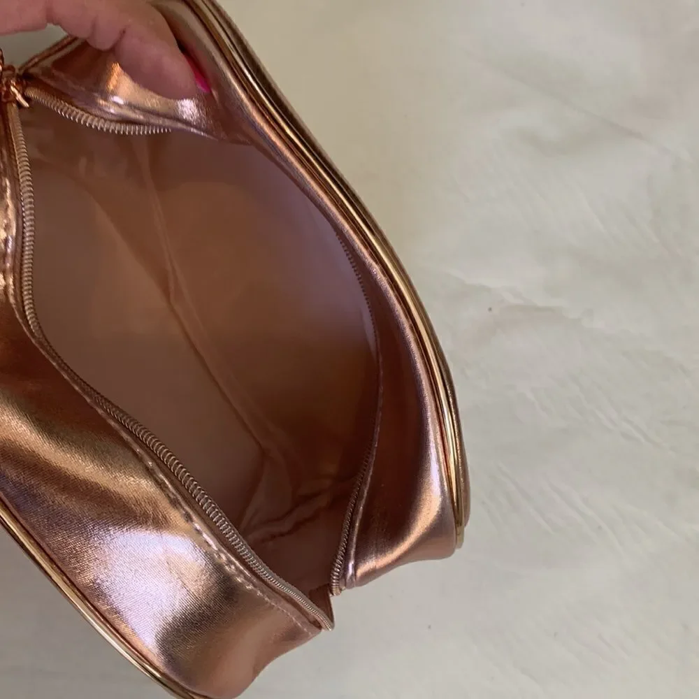 Lancôme Metallic Bronze Makeup Bag 8 X 13 Inches NEW